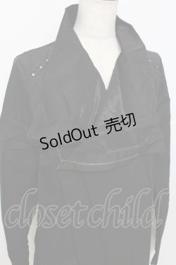 画像5: Ozz conte / ドレープアシメシャツ  黒 Y-25-10-28-083-OO-TO-SZ-ZY