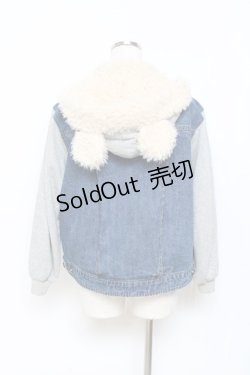 画像2: Secret Honey / くま耳Gジャン 2 インディゴ Y-25-10-28-085-CA-JA-SZ-ZY