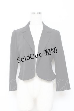 画像1: axes femme / パールボタンジャケット M 黒 Y-25-10-28-087-AX-JA-SZ-ZY