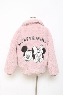画像2: Areeam / ミッキー&ミニー ボアジャケット F ピンク Y-25-10-28-088-LO-CO-SZ-ZY
