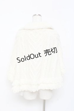 画像2: Secret Honey / ニットケープ 2 アイボリー Y-25-10-28-090-CA-TO-SZ-ZY