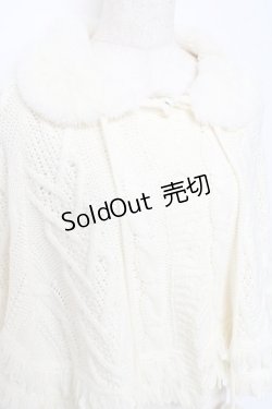 画像3: Secret Honey / ニットケープ 2 アイボリー Y-25-10-28-090-CA-TO-SZ-ZY