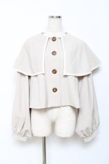 HONEY SALON / ボリュームスリーブビッグカラージャケット F アイボリー Y-25-10-28-091-EL-JA-SZ-ZY