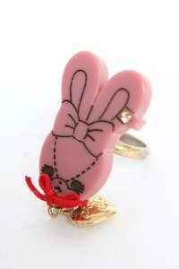 Angelic Pretty / リリカルバニーBonbonショコラリング  ピンク Y-25-10-28-011-AP-AC-SZ-ZY