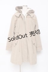 axes femme / パーカー付きモッズコート M ベージュ Y-25-10-28-094-AX-CO-SZ-ZI