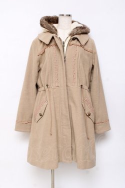 画像1: axes femme / パーカー付きモッズコート M ベージュ Y-25-10-28-094-AX-CO-SZ-ZY