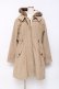画像1: axes femme / パーカー付きモッズコート M ベージュ Y-25-10-28-094-AX-CO-SZ-ZY (1)