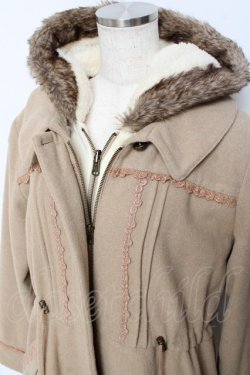 画像3: axes femme / パーカー付きモッズコート M ベージュ Y-25-10-28-094-AX-CO-SZ-ZY