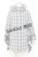 axes femme POETIQUE / レースアップエコダウンコート M ブルーグレー Y-25-10-28-098-AX-CO-SZ-ZI