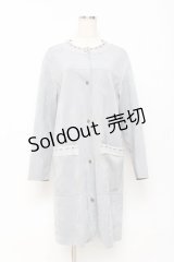 axes femme / ノーカラーロングコート M サックス Y-25-10-28-099-AX-JA-SZ-ZY