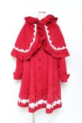 axes femme kawaii / 童話の小公女コート M 赤 Y-25-10-28-101-AX-CO-SZ-ZY