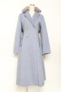 axes femme / テーラー襟コート L サックス Y-25-10-28-102-AX-CO-SZ-ZY