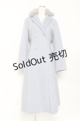 axes femme / テーラー襟コート L サックス Y-25-10-28-102-AX-CO-SZ-ZI