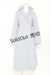 axes femme / テーラー襟コート L サックス Y-25-10-28-102-AX-CO-SZ-ZI