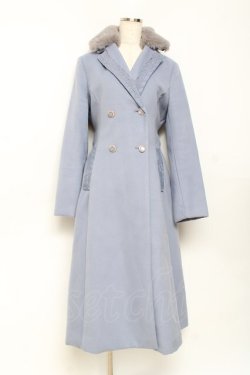 画像1: axes femme / テーラー襟コート L サックス Y-25-10-28-102-AX-CO-SZ-ZY
