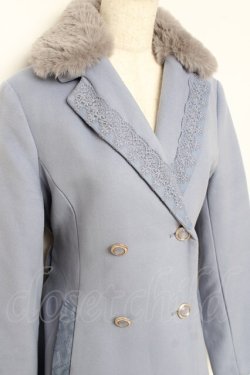 画像4: axes femme / テーラー襟コート L サックス Y-25-10-28-102-AX-CO-SZ-ZY