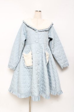 画像1: axes femme kawaii / ハートキルティングコート M サックス Y-25-10-28-103-AX-CO-SZ-ZY