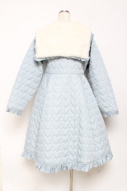 画像2: axes femme kawaii / ハートキルティングコート M サックス Y-25-10-28-103-AX-CO-SZ-ZY