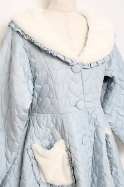 画像3: axes femme kawaii / ハートキルティングコート M サックス Y-25-10-28-103-AX-CO-SZ-ZY