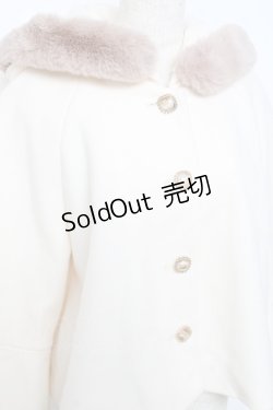 画像3: axes femme POETIQUE / ベルスリーブショートコート M 生成り Y-25-10-28-105-AX-CO-SZ-ZY