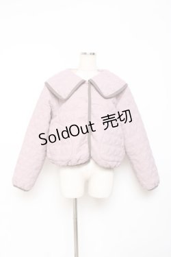 画像1: axes femme POETIQUE / ハートキルティングブルゾン M ピンク Y-25-10-28-106-AX-JA-SZ-ZI