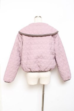 画像2: axes femme POETIQUE / ハートキルティングブルゾン M ピンク Y-25-10-28-106-AX-JA-SZ-ZY