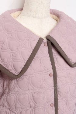 画像4: axes femme POETIQUE / ハートキルティングブルゾン M ピンク Y-25-10-28-106-AX-JA-SZ-ZY