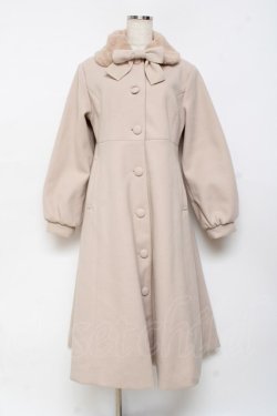 画像1: m petit by misako / AM*リボンコート M ベージュ Y-25-10-28-107-LO-JA-SZ-ZY