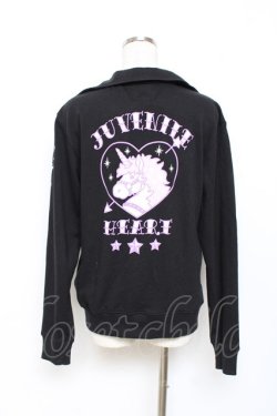 画像2: LISTEN FLAVOR / ユニコーンハートライダースジャケット  黒 Y-25-10-28-109-PU-JA-SZ-ZY