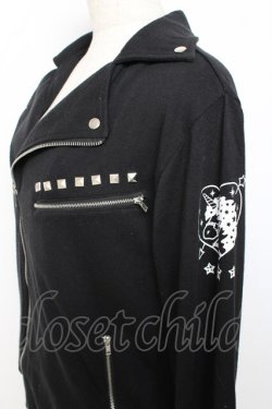画像3: LISTEN FLAVOR / ユニコーンハートライダースジャケット  黒 Y-25-10-28-109-PU-JA-SZ-ZY