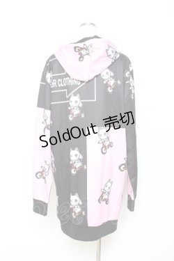 画像2: NieR Clothing / BICYCLE ZIP PARKA パーカー F 黒×ピンク Y-25-10-28-110-PU-TO-SZ-ZY