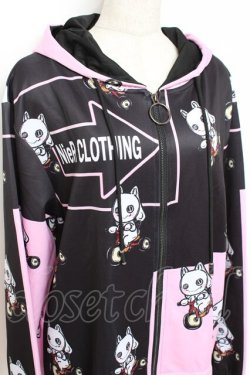 画像3: NieR Clothing / BICYCLE ZIP PARKA パーカー F 黒×ピンク Y-25-10-28-110-PU-TO-SZ-ZY