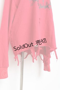 画像4: NieR CLOTHING / ダメージ加工トレーナー  赤 Y-25-10-28-111-PU-TO-SZ-ZI