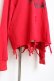 画像4: NieR Clothing / ダメージ加工トレーナー  赤 Y-25-10-28-111-PU-TO-SZ-ZY (4)