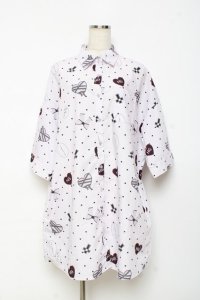 Ank Rouge / やみかわいいプリントBigシャツ M ピンク Y-25-10-28-116-CA-BL-SZ-ZY