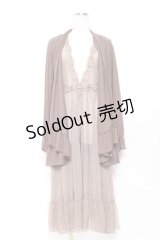 axes femme / ジレレイヤード風ロングカーデ M 茶 Y-25-10-28-122-AX-TO-SZ-ZY