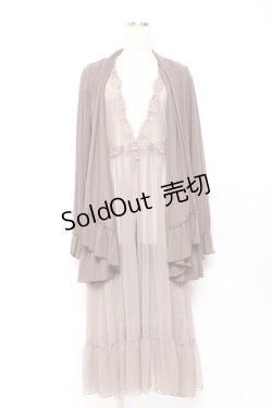 画像1: axes femme / ジレレイヤード風ロングカーデ M 茶 Y-25-10-28-122-AX-TO-SZ-ZY