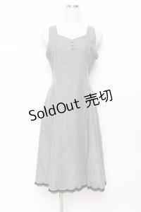 axes femme / 編み上げ千鳥格子ジャンスカ F 黒 Y-25-10-28-124-AX-OP-SZ-ZI