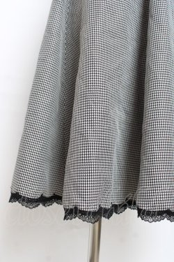 画像3: axes femme / 編み上げ千鳥格子ジャンスカ F 黒 Y-25-10-28-124-AX-OP-SZ-ZY