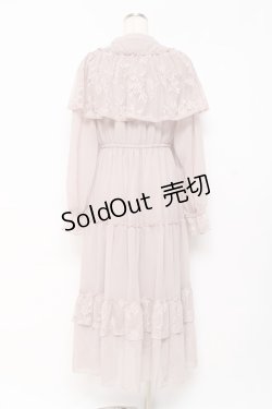 画像2: axes femme / レースケープティアードワンピース M モカ Y-25-10-28-125-AX-OP-SZ-ZI