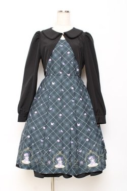 画像1: axes femme POETIQUE / クロミ/ティールームワンピース M 黒 Y-25-10-28-126-AX-OP-SZ-ZY