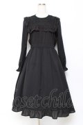 axes femme kawaii / レースブロッキングロングワンピース M 黒 Y-25-10-28-127-AX-BL-SZ-ZY