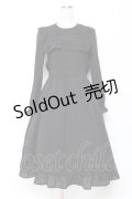 axes femme kawaii / レースブロッキングロングワンピース M 黒 Y-25-10-28-127-AX-BL-SZ-ZY