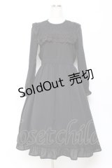 axes femme kawaii / レースブロッキングロングワンピース M 黒 Y-25-10-28-127-AX-BL-SZ-ZY