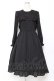 画像1: axes femme kawaii / レースブロッキングロングワンピース M 黒 Y-25-10-28-127-AX-BL-SZ-ZY (1)