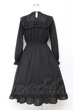 画像2: axes femme kawaii / レースブロッキングロングワンピース M 黒 Y-25-10-28-127-AX-BL-SZ-ZY