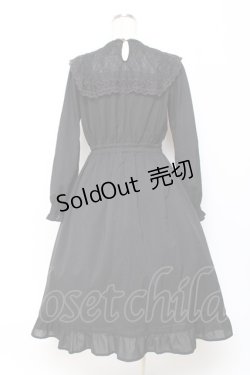 画像2: axes femme kawaii / レースブロッキングロングワンピース M 黒 Y-25-10-28-127-AX-BL-SZ-ZY