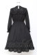 画像2: axes femme kawaii / レースブロッキングロングワンピース M 黒 Y-25-10-28-127-AX-BL-SZ-ZY (2)