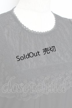 画像3: axes femme kawaii / レースブロッキングロングワンピース M 黒 Y-25-10-28-127-AX-BL-SZ-ZY