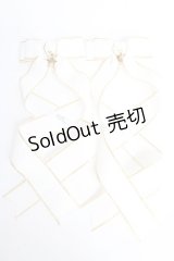 LOTUS ribbon / ツインテールリボンバレッタ  白 Y-25-10-28-017-EL-ZA-SZ-ZT485-F001